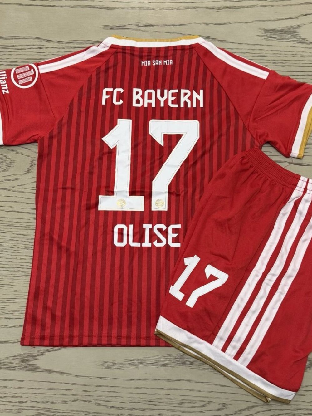 Michael Olise Home 2026 27 Soccer Jersey and Shorts Set Red